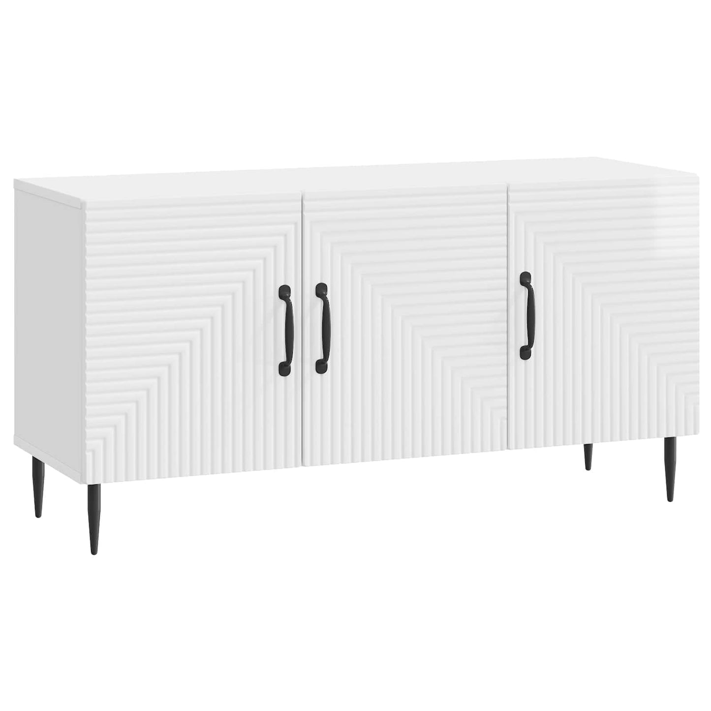 TV-skap Høgglans hvit 99 x 34,5 x 50 cm Konstruert tre