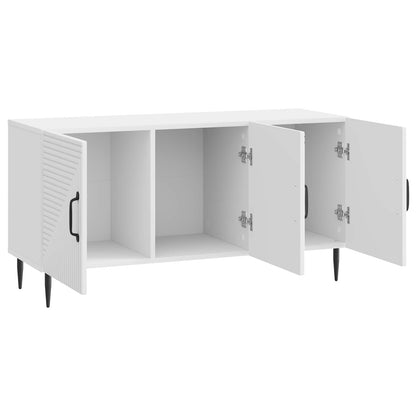 TV-skap Høgglans hvit 99 x 34,5 x 50 cm Konstruert tre