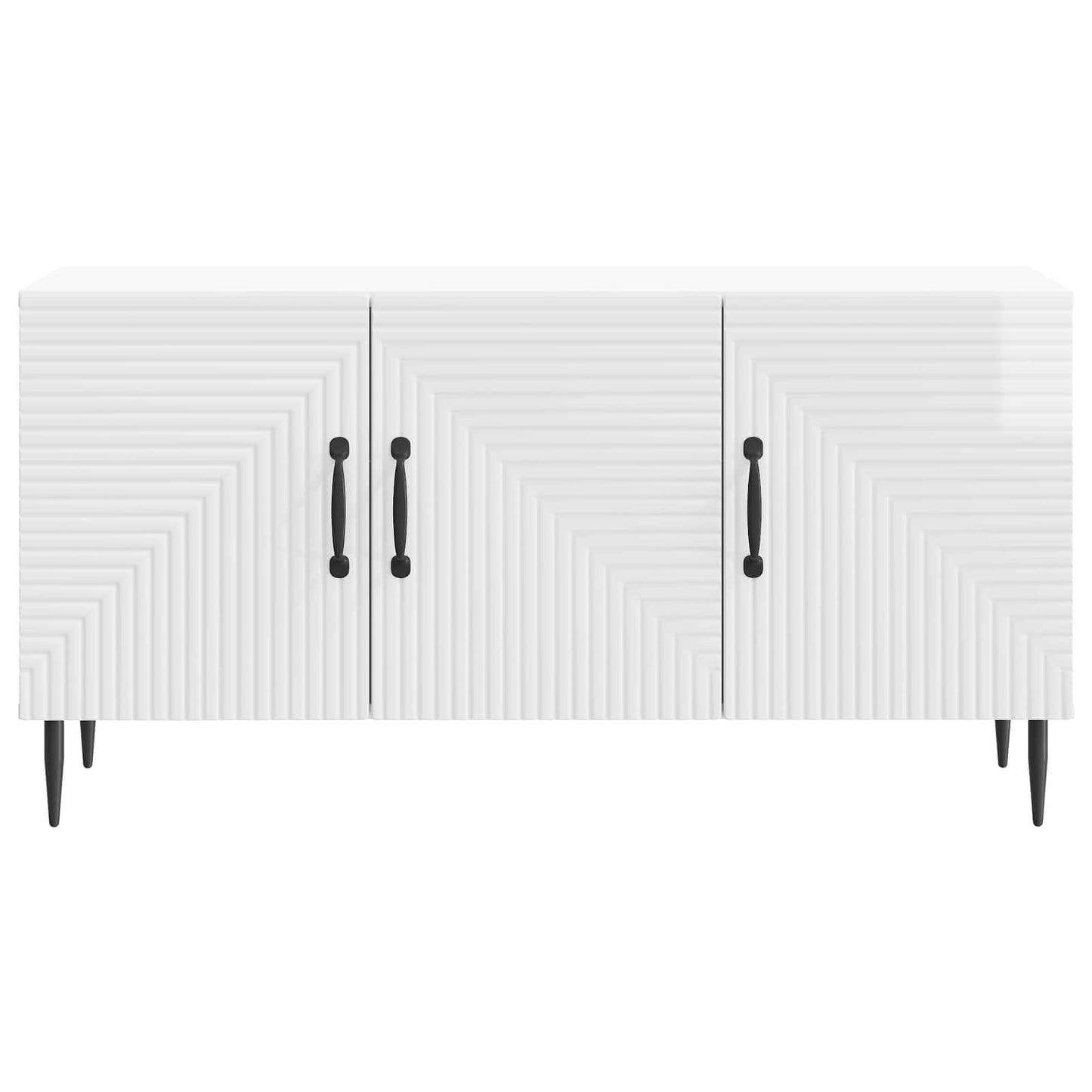 TV-skap Høgglans hvit 99 x 34,5 x 50 cm Konstruert tre