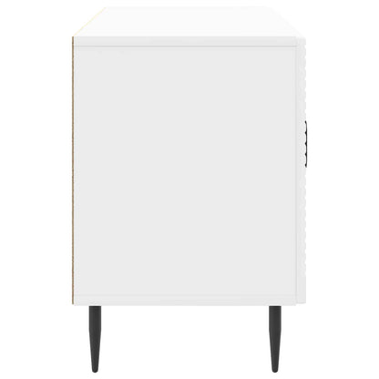 TV-skap Høgglans hvit 99 x 34,5 x 50 cm Konstruert tre