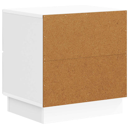 Nattbordskap Høgglans hvit 43 x 34,5 x 44,5 cm Konstruert tre