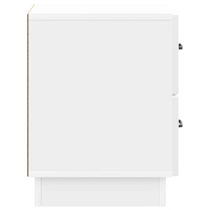 Nattbordskap Høgglans hvit 43 x 34,5 x 44,5 cm Konstruert tre