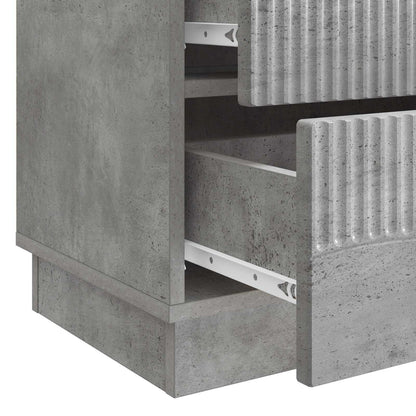 Nattbordskap Betonggrå 62 x 34,5 x 44,5 cm Konstruert tre