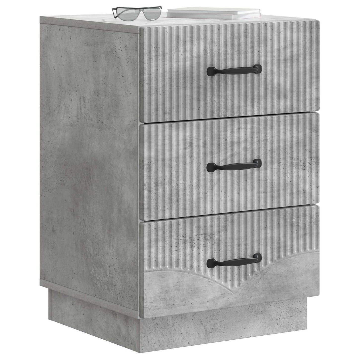 Nattbordskap Betonggrå 43 x 41 x 63,5 cm Konstruert tre