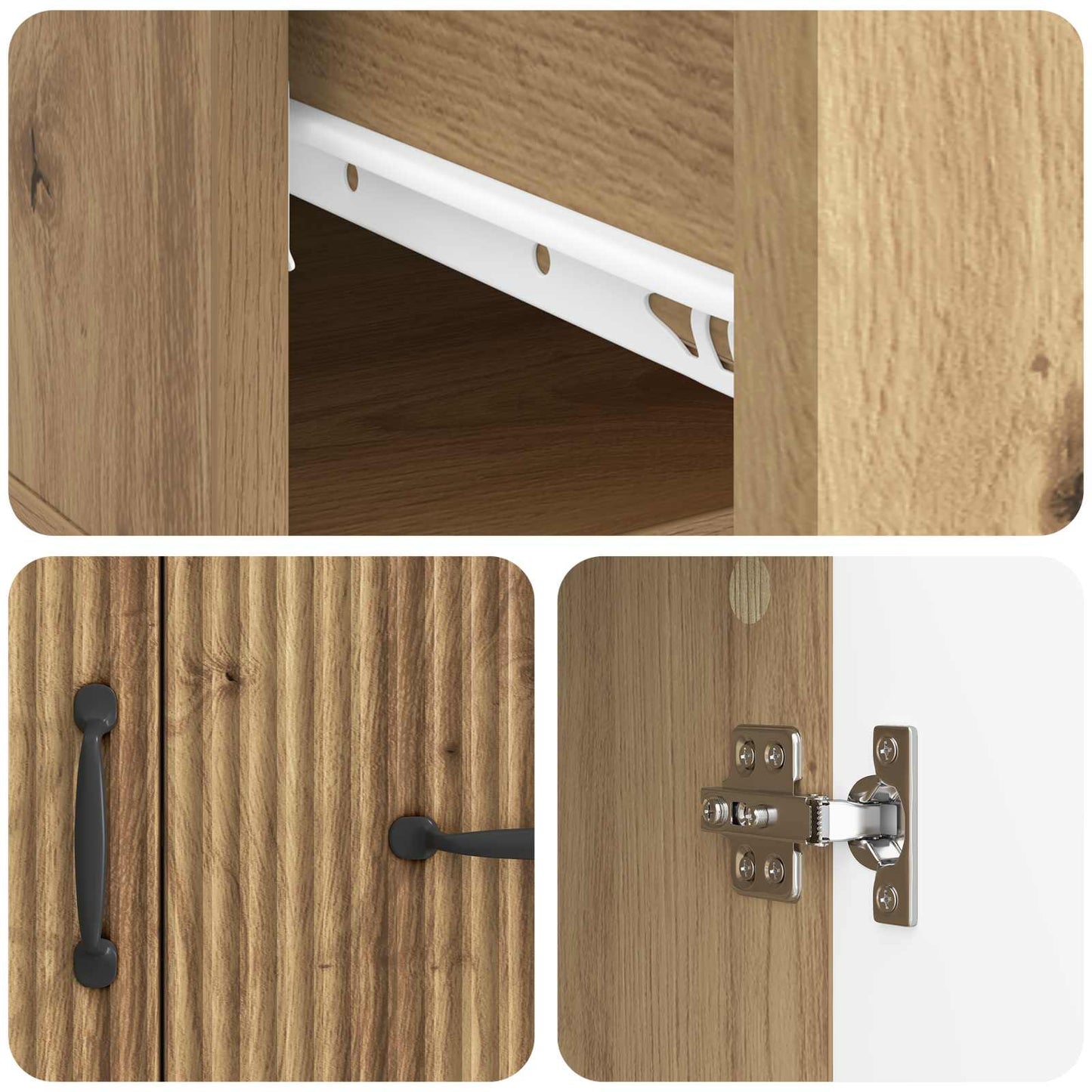 Serviesskap Artisan eik 66 x 34,5 x 87 cm Konstruert tre