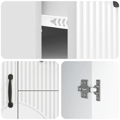 Serviesskap Høgglans hvit 66 x 34,5 x 87 cm Konstruert tre