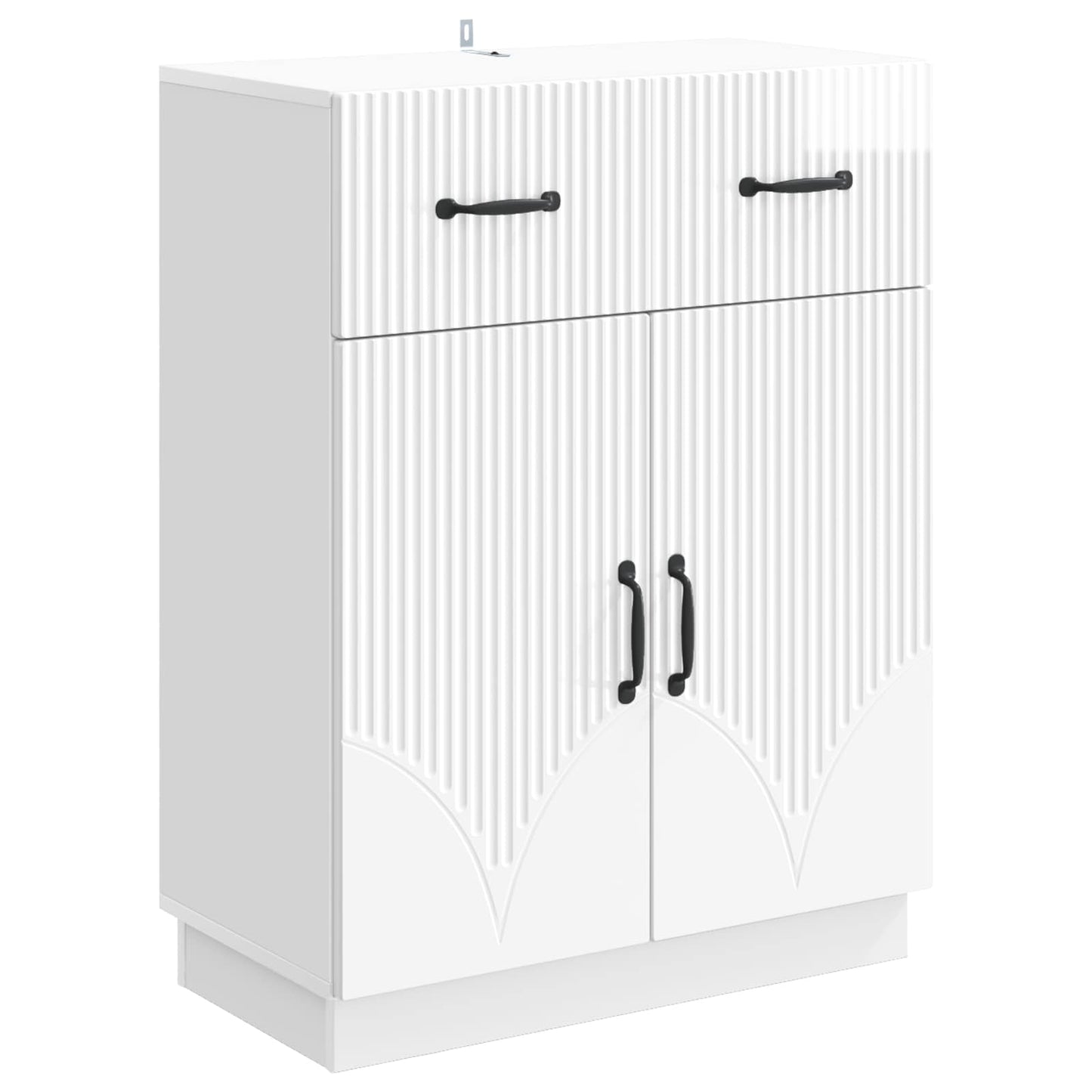 Serviesskap Høgglans hvit 66 x 34,5 x 87 cm Konstruert tre