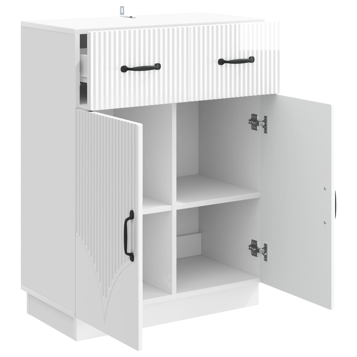 Serviesskap Høgglans hvit 66 x 34,5 x 87 cm Konstruert tre