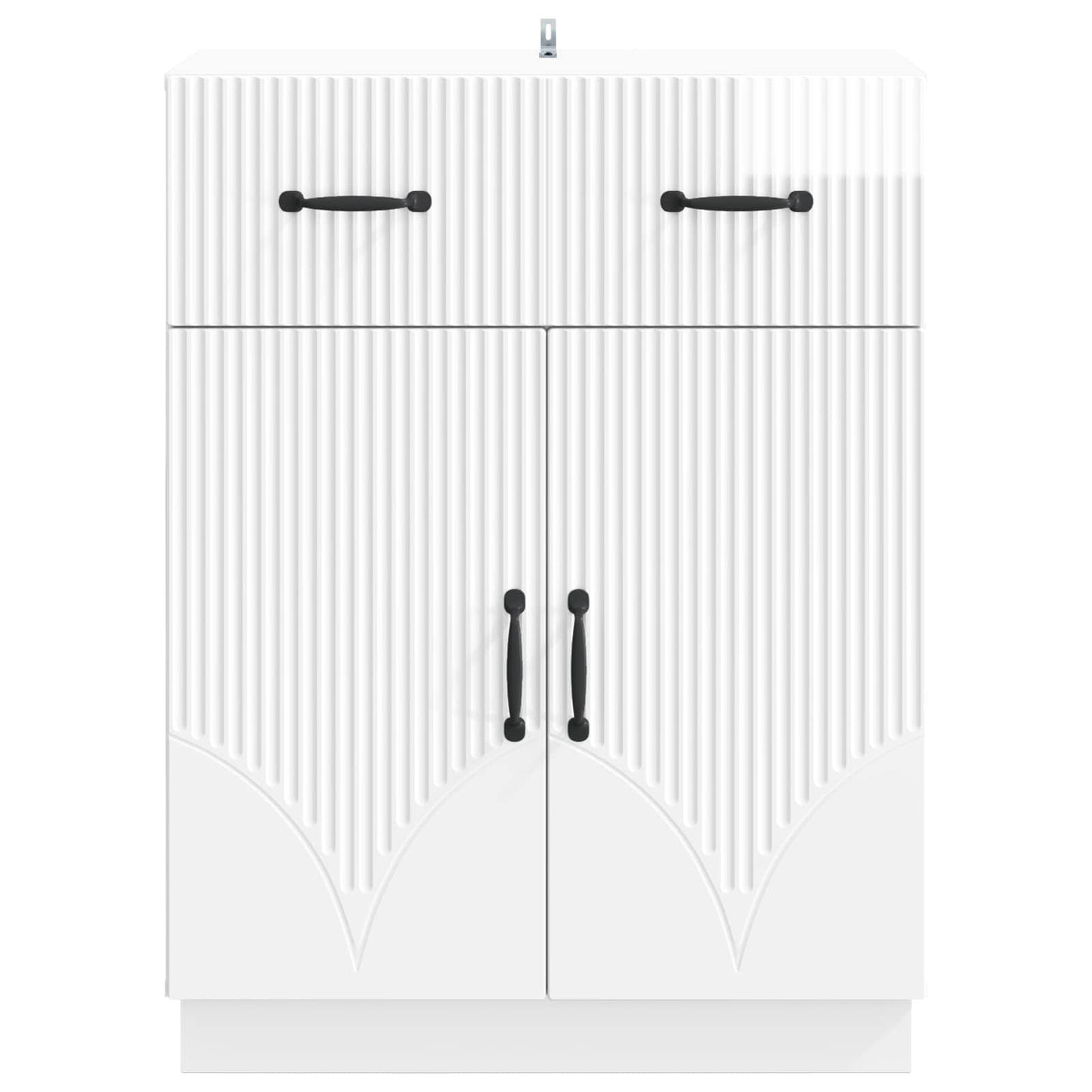 Serviesskap Høgglans hvit 66 x 34,5 x 87 cm Konstruert tre