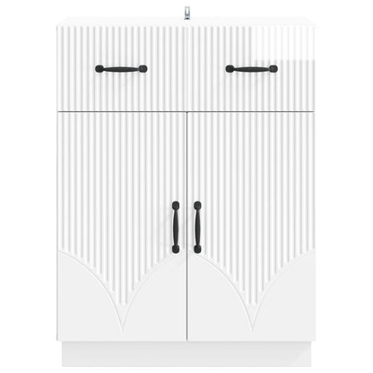 Serviesskap Høgglans hvit 66 x 34,5 x 87 cm Konstruert tre