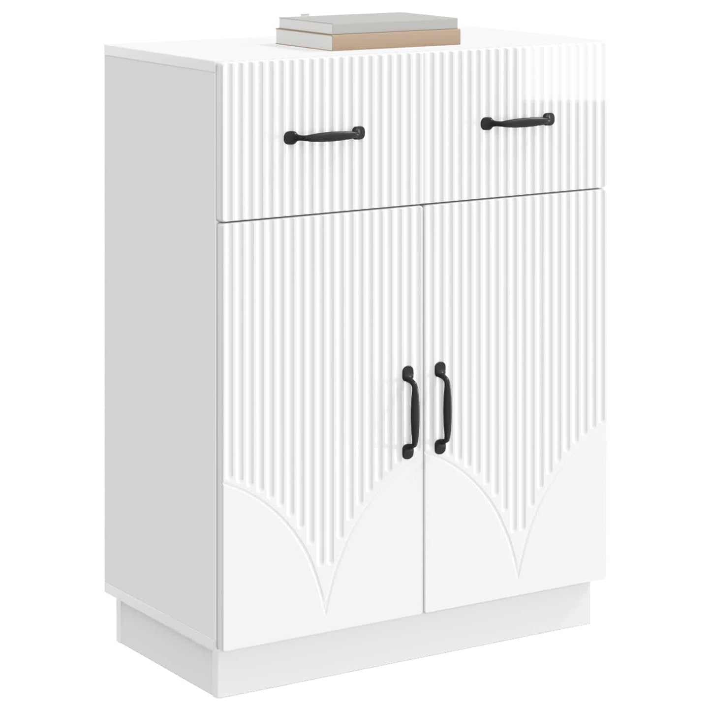 Serviesskap Høgglans hvit 66 x 34,5 x 87 cm Konstruert tre