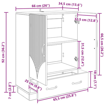 Serviesskap Gammelt tre 66 x 34,5 x 92 cm Konstruert tre