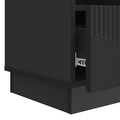 TV-skap med skuff Svart 102 x 34,5 x 47 cm Konstruert tre