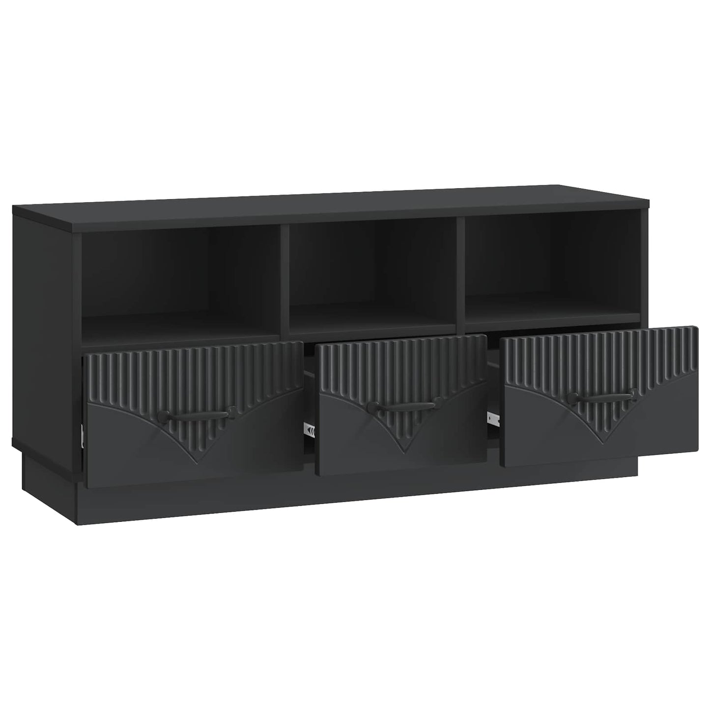 TV-skap med skuff Svart 102 x 34,5 x 47 cm Konstruert tre