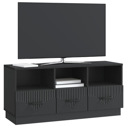 TV-skap med skuff Svart 102 x 34,5 x 47 cm Konstruert tre