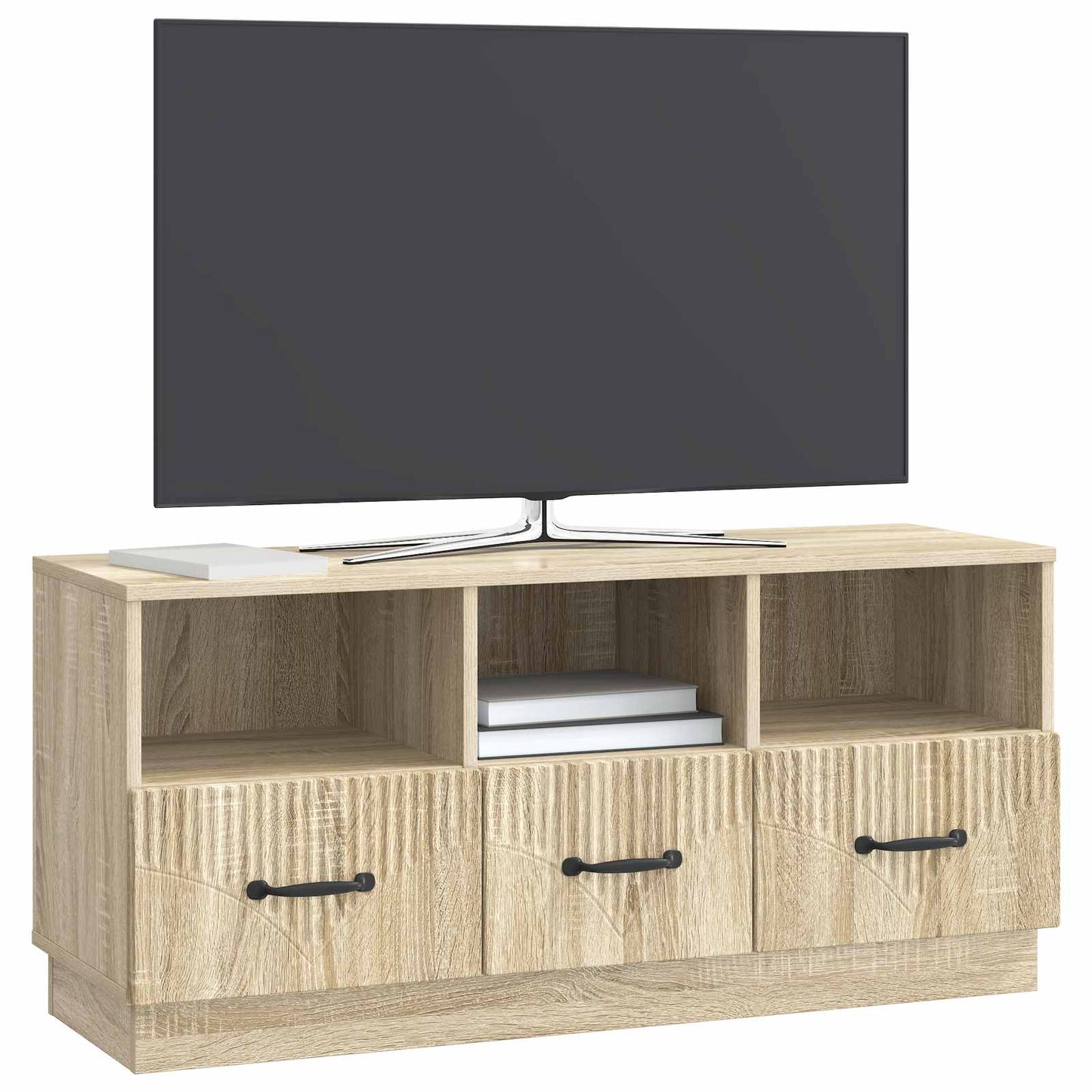 TV-skap med skuff Sonoma eik 102 x 34,5 x 47 cm Konstruert tre