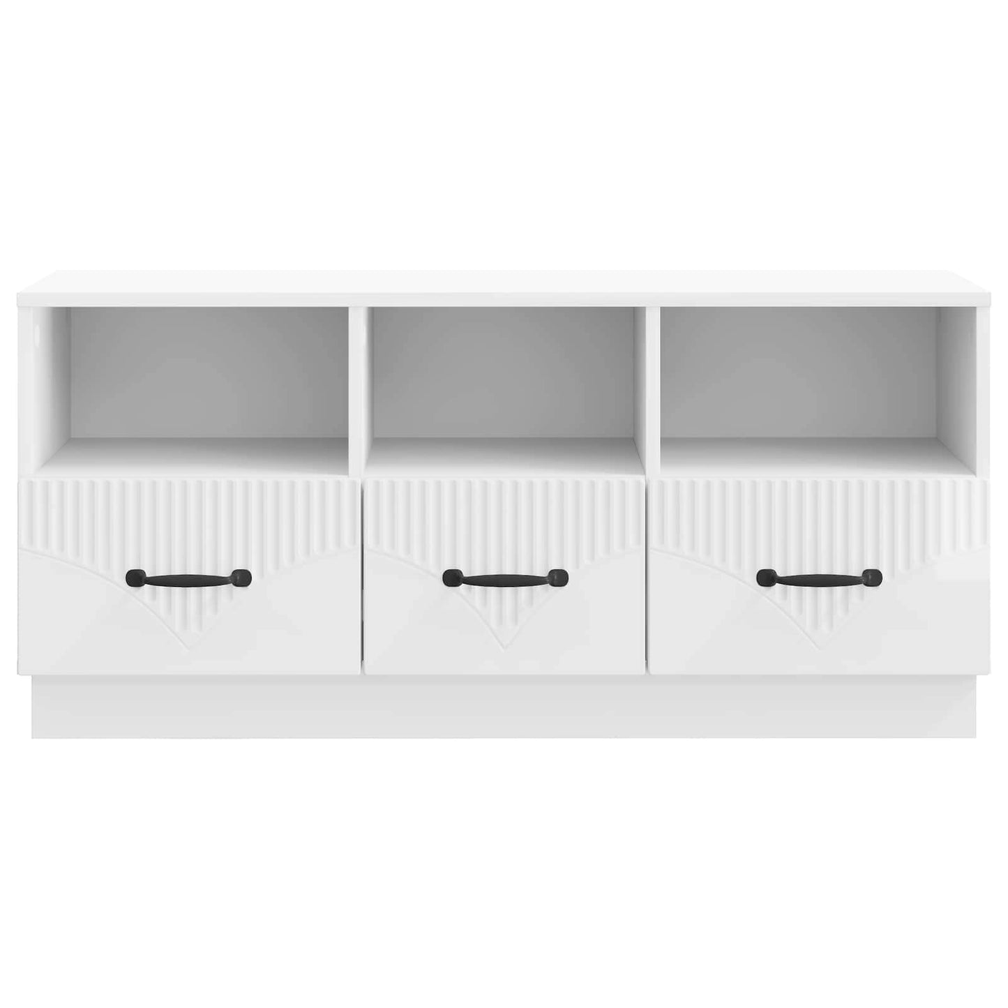 TV-skap Høgglans hvit 102 x 34,5 x 47 cm Konstruert tre