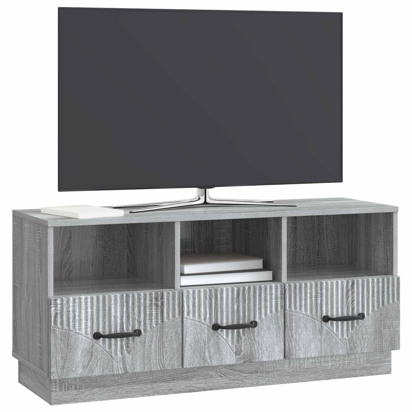 TV-skap med skuff Grå sonoma 102 x 34,5 x 47 cm Konstruert tre