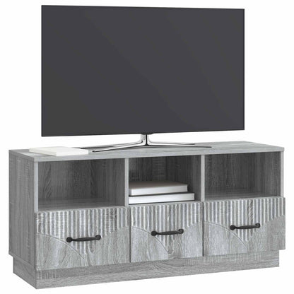 TV-skap med skuff Grå sonoma 102 x 34,5 x 47 cm Konstruert tre