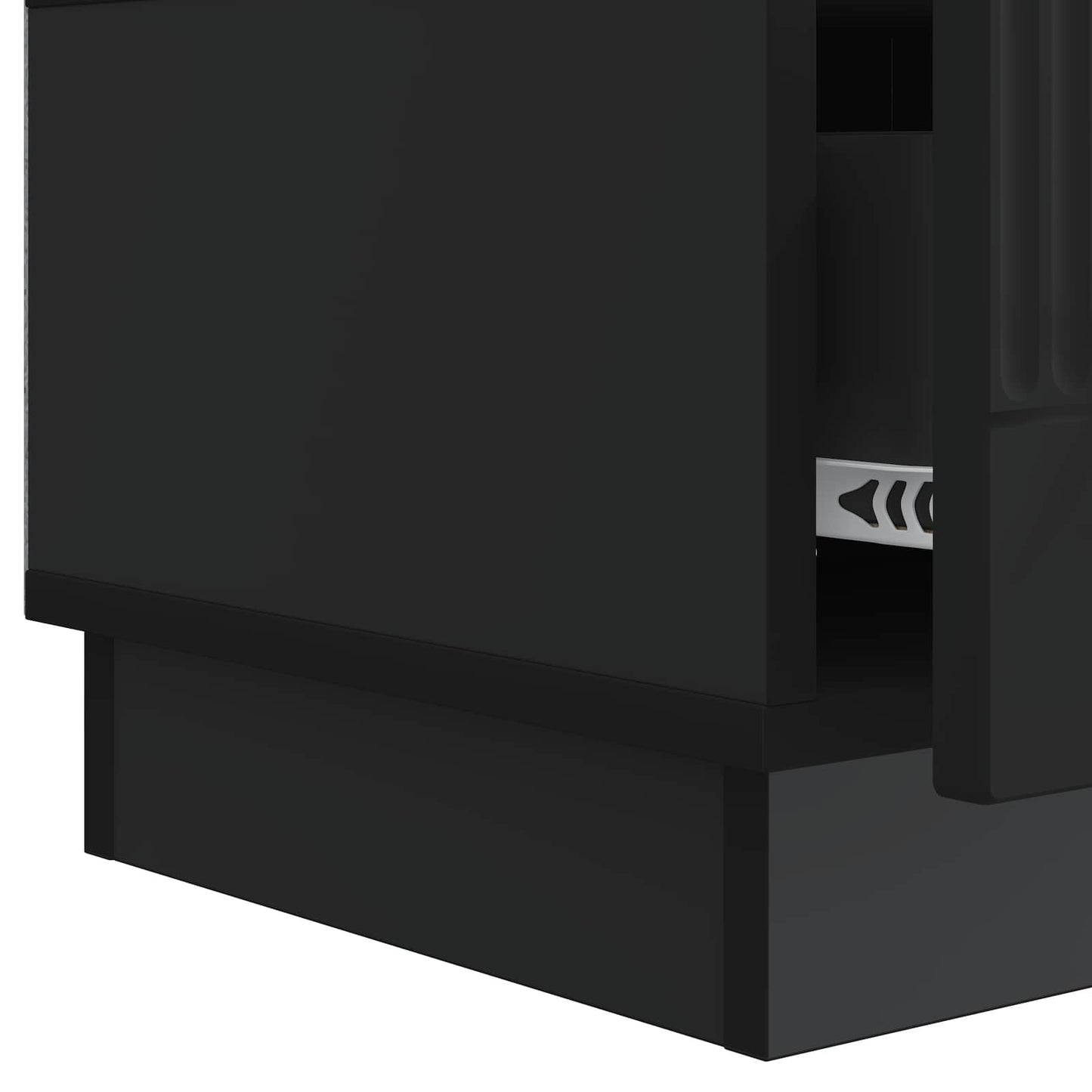 TV-skap med skuff Svart 147 x 34,5 x 27 cm Konstruert tre