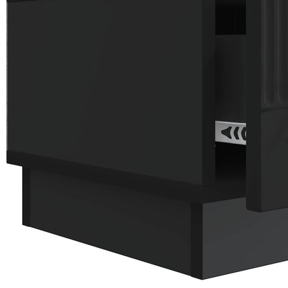 TV-skap med skuff Svart 147 x 34,5 x 27 cm Konstruert tre