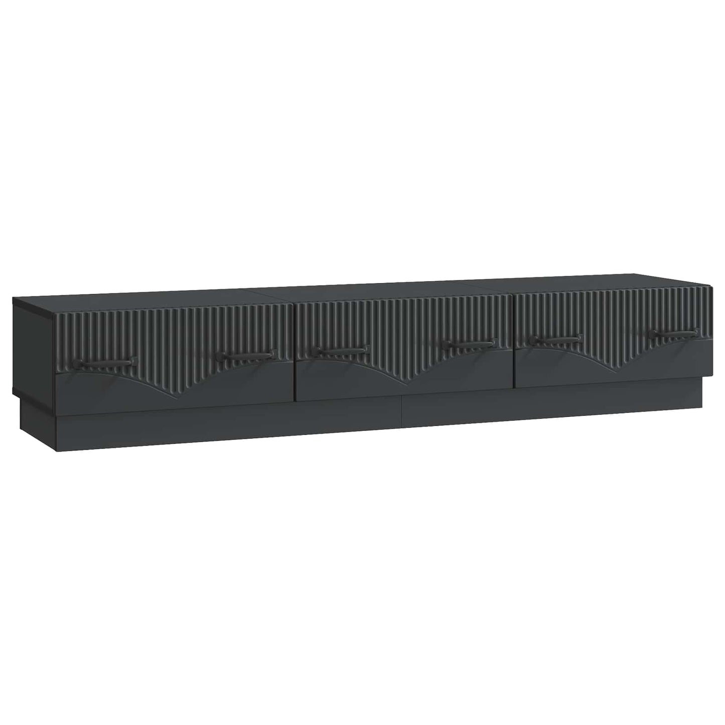 TV-skap med skuff Svart 147 x 34,5 x 27 cm Konstruert tre