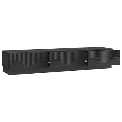 TV-skap med skuff Svart 147 x 34,5 x 27 cm Konstruert tre