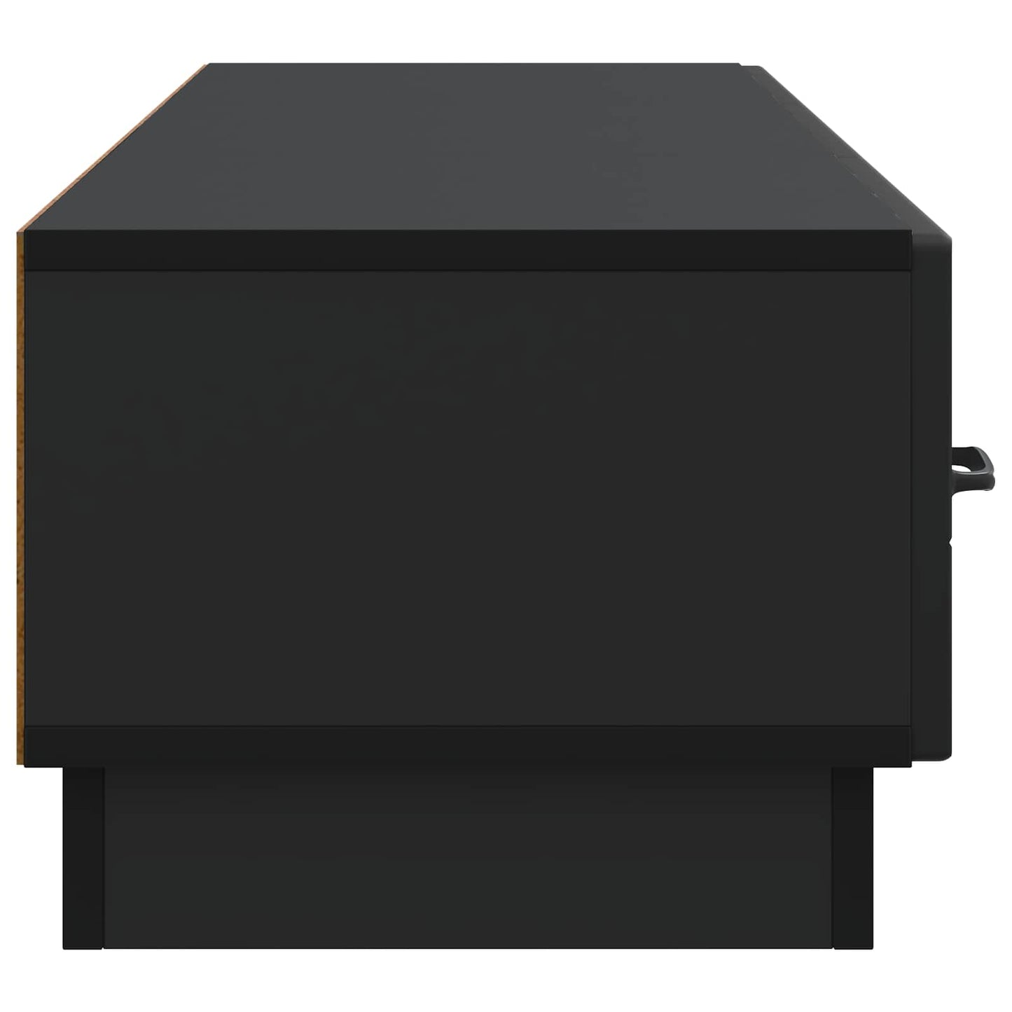 TV-skap med skuff Svart 147 x 34,5 x 27 cm Konstruert tre