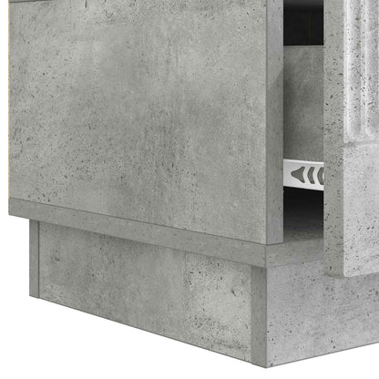 TV-skap med skuff Betonggrå 147 x 34,5 x 27 cm Konstruert tre