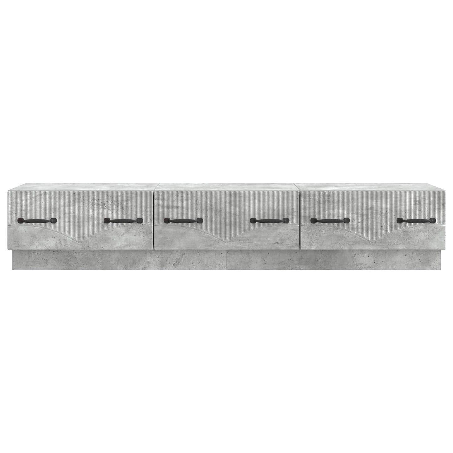 TV-skap med skuff Betonggrå 147 x 34,5 x 27 cm Konstruert tre