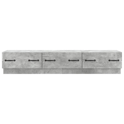 TV-skap med skuff Betonggrå 147 x 34,5 x 27 cm Konstruert tre