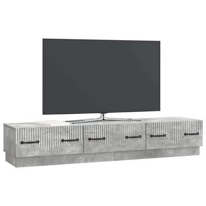 TV-skap med skuff Betonggrå 147 x 34,5 x 27 cm Konstruert tre