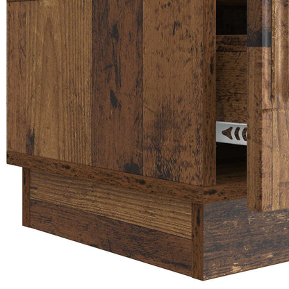 TV-skap med skuff Gammelt tre 147 x 34,5 x 27 cm Konstruert tre