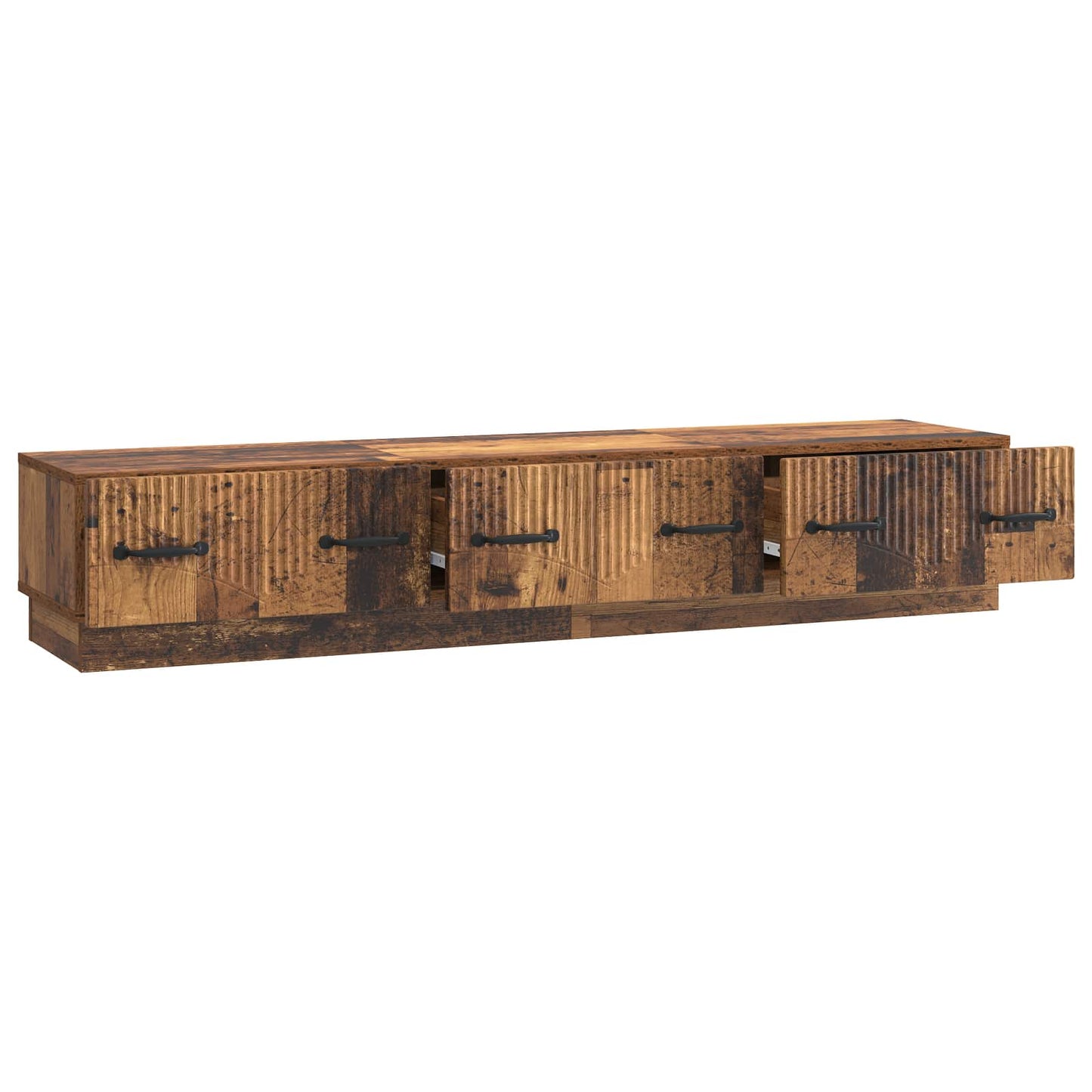 TV-skap med skuff Gammelt tre 147 x 34,5 x 27 cm Konstruert tre