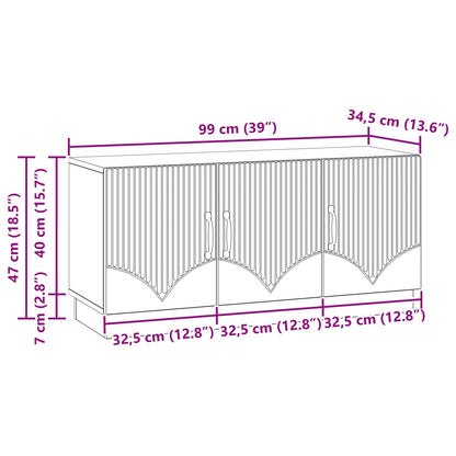 TV-skap Artisan eik 99 x 34,5 x 47 cm Konstruert tre