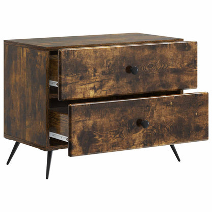 Nattbordskap Røkt Eik 62 x 34,5 x 47,5 cm Konstruert tre