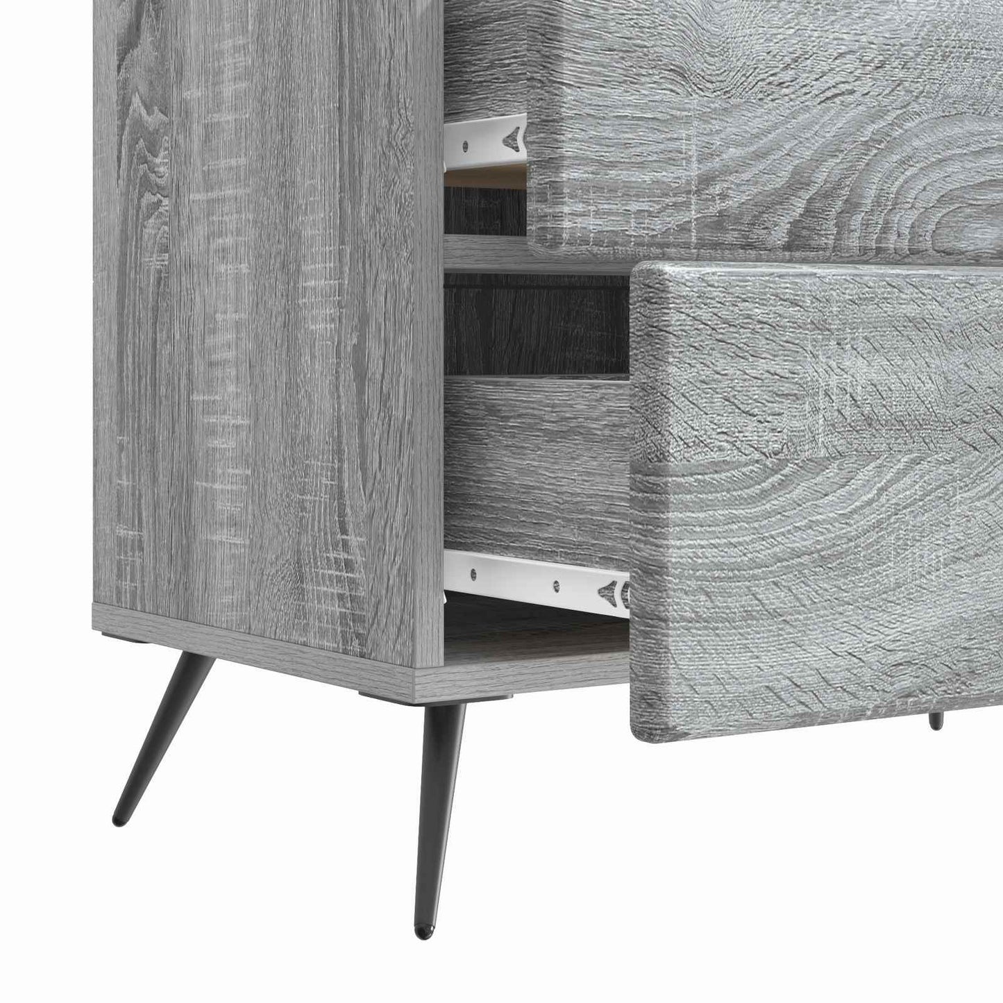 Nattbordskap Grå sonoma 62 x 34,5 x 47,5 cm Konstruert tre