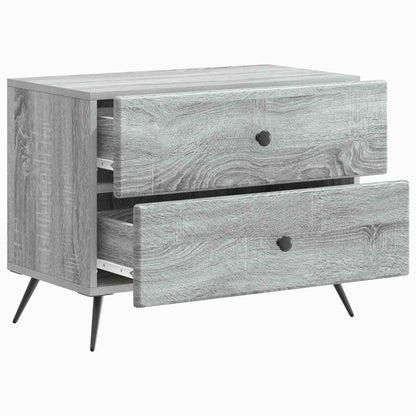 Nattbordskap Grå sonoma 62 x 34,5 x 47,5 cm Konstruert tre