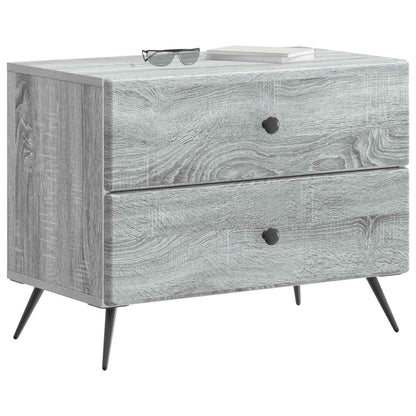 Nattbordskap Grå sonoma 62 x 34,5 x 47,5 cm Konstruert tre