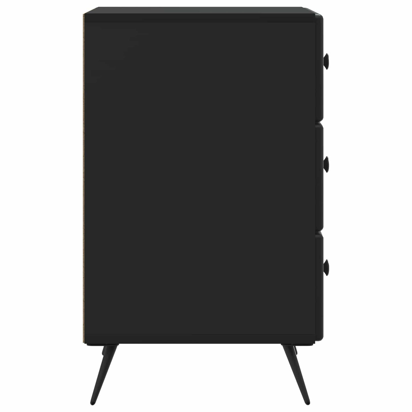 Nattbordskap med skuff Svart 43 x 41 x 66,5 cm Konstruert tre