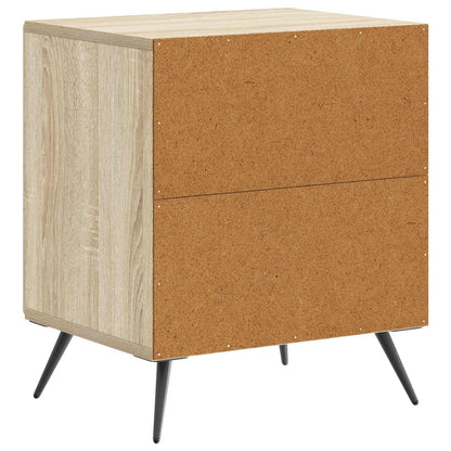 Nattbordskap 2 pcs Sonoma eik 43 x 34,5 x 50 cm Konstruert tre