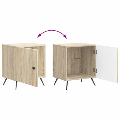 Nattbordskap 2 pcs Sonoma eik 43 x 34,5 x 50 cm Konstruert tre