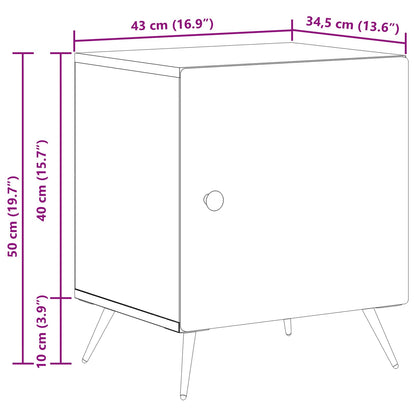 Nattbordskap Gammelt tre 43 x 34,5 x 50 cm Konstruert tre