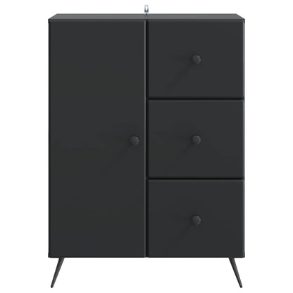 Serviesskap med skuff Svart 66 x 34,5 x 90 cm Konstruert tre