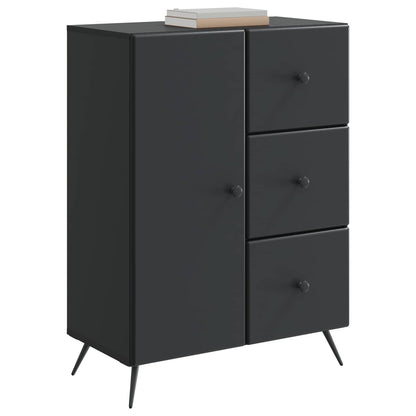 Serviesskap med skuff Svart 66 x 34,5 x 90 cm Konstruert tre
