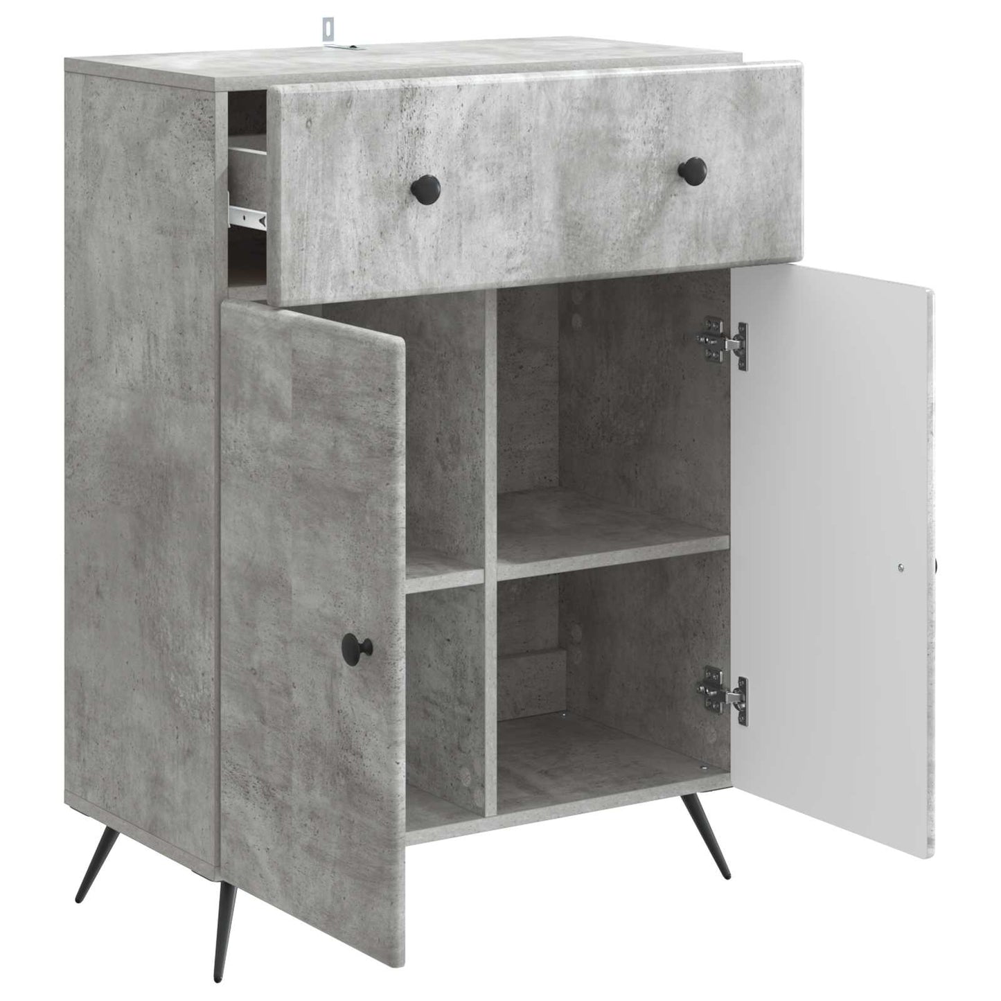 Serviesskap Betonggrå 66 x 34,5 x 90 cm Konstruert tre
