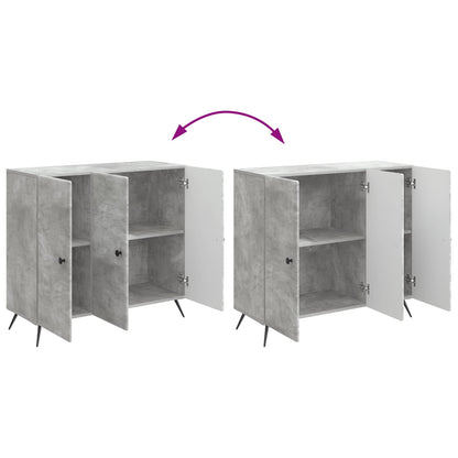 Serviesskap Betonggrå 89 x 34,5 x 80 cm Konstruert tre