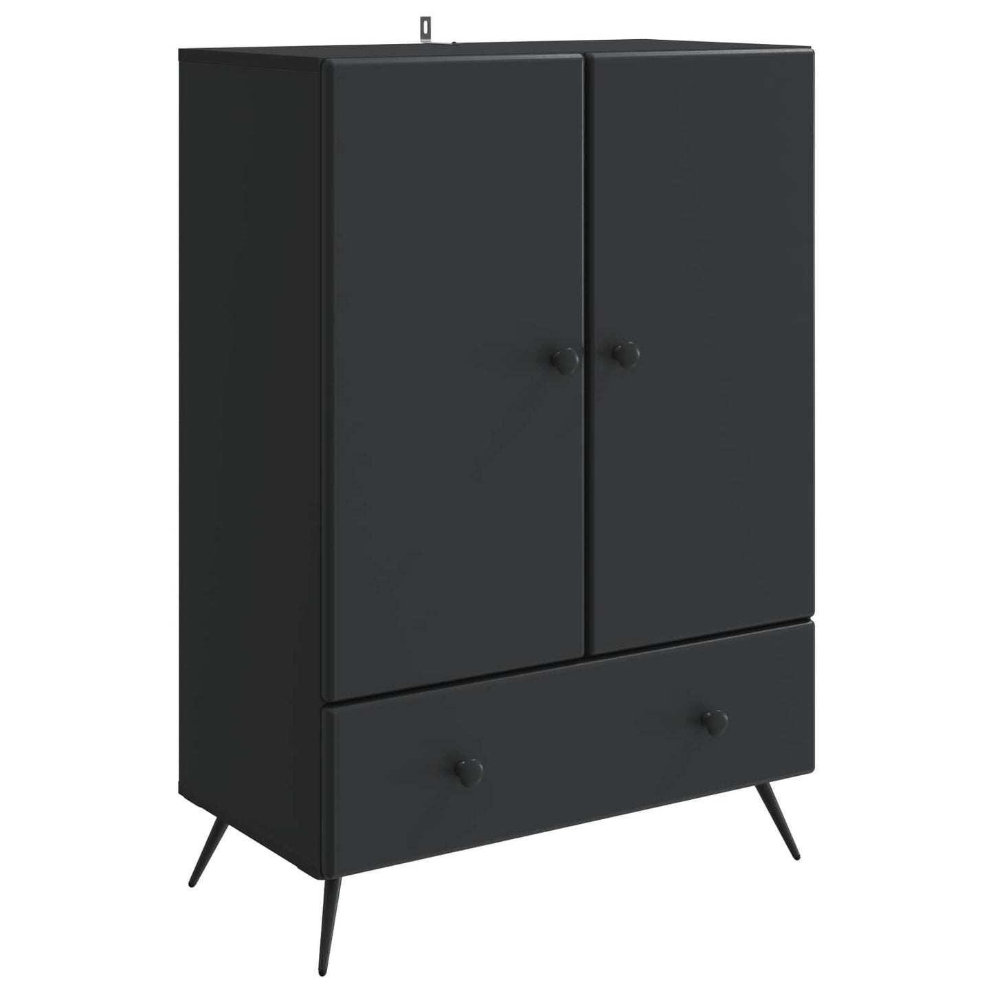 Serviesskap med skuff Svart 66 x 34,5 x 95 cm Konstruert tre