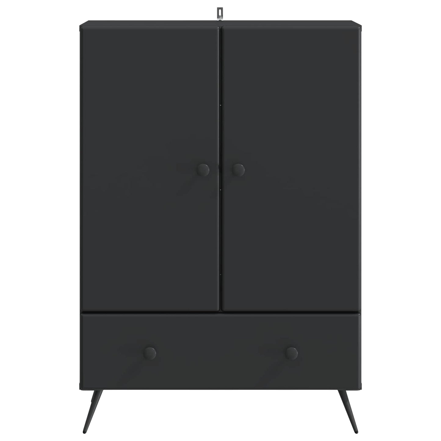 Serviesskap med skuff Svart 66 x 34,5 x 95 cm Konstruert tre