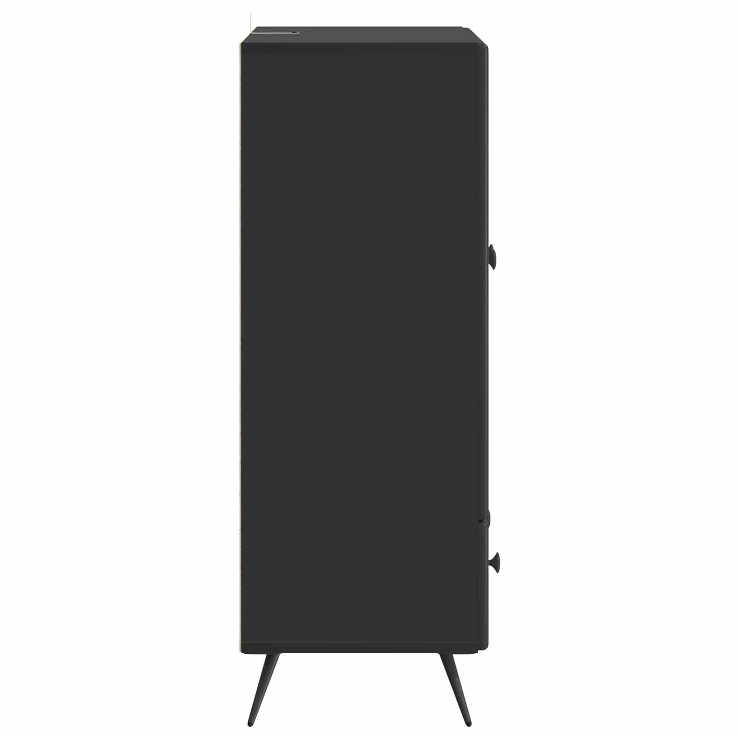 Serviesskap med skuff Svart 66 x 34,5 x 95 cm Konstruert tre